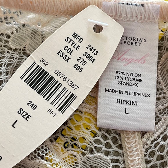 Victoria's Secret Dream Angels Vintage Lace Hipkini Soft Pink Size Large NWT - Picture 3 of 3